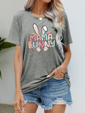 Chic Mama Bunny Easter Graphic Short Sleeve Tee