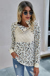 Leopard Quilted Contrast Pullover
