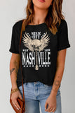 Nashville 1950 Music City T-Shirt Cuffed Short Sleeves