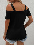 Double Spaghetti Straps Short Sleeve T-Shirt
