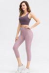 Cropped Yoga Leggings with Pockets