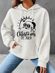 Full Size CHRISTMAS IN JULY Drawstring Long Sleeve Hoodie