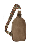 Sling Bag Adjustable Strap PU Leather