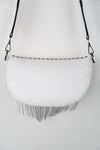 PU Leather Studded Sling Bag with Fringes