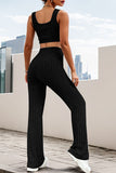 Wide Strap Tank and High Waist Pants Set