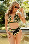 Printed Racerback Bikini Set