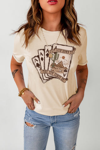 Ain't Goin Down Til The Sun Comes Up Chic Poker Graphic T-Shirt