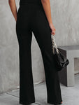 Front Slit Flare Leg Pants