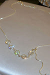Pearl Pendant Zircon Copper Necklace