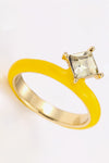 Everyday Delight 18K Gold Plated Glass Stone Ring