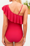 Ruffle Front One Shoulder Maternity Swimsuit