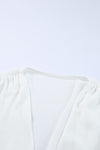 Tied Balloon Sleeve Cropped Blouse