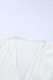 Tied Balloon Sleeve Cropped Blouse