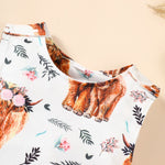 Baby Animal Print Round Neck Sleeveless Jumpsuit