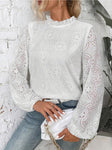 Floral Lace Balloon Sleeve Blouse