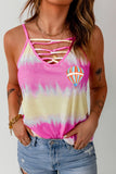 Tie-Dye Strappy Neck Tank