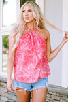 Floral Grecian Neck Tank