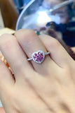 Lifelong Journey 1 Carat Moissanite Pink Heart Ring