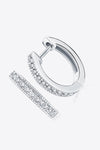 Inlaid Moissanite Hoop Earrings